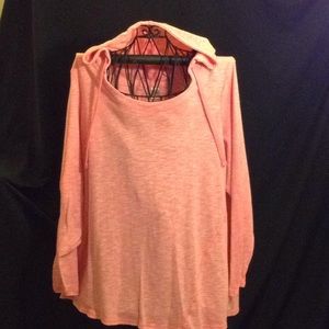 Lane Bryant lightweight hoodie-light pink-Sz 18/20